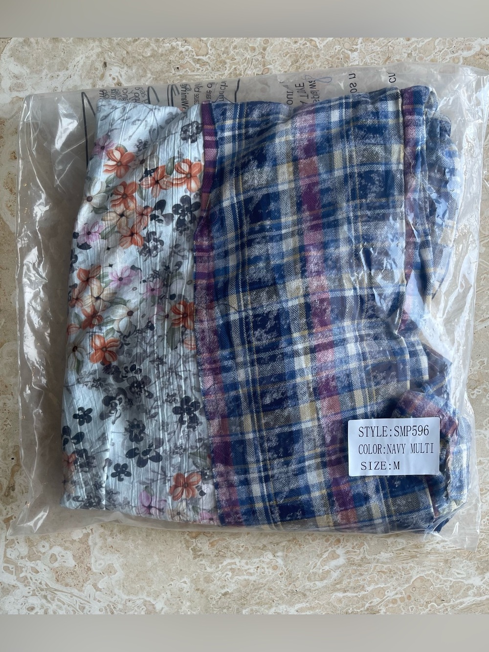 POL Boho Patchwork Wide Leg Pants Floral Plaid Bohemian Festival Pants Med NWT - Picture 6 of 10